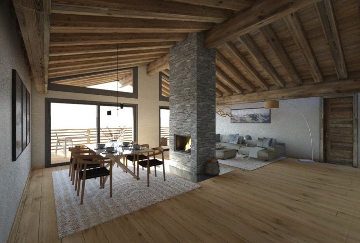 Crans-Montana, 3,5 pièces de haut standing en attique