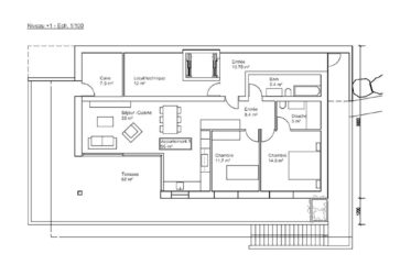 Appartement 96m2 de standing avec Terrasse et Jardin