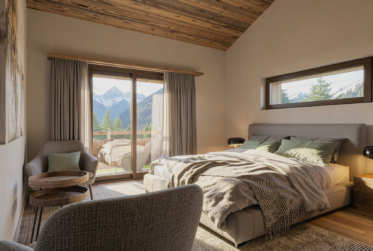 Au Centre de Crans-Montana, Chalet de 6,5 pièces de haut stantding